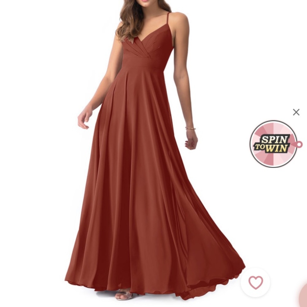 AZAZIE AVELINA bridesmaid dress size 4 terracotta